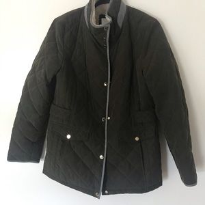 Fleece lined quilted utility jacket
